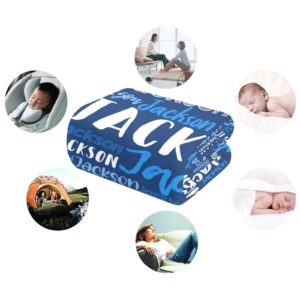 Dr.TOUGH Personalized Blanket for Kids Adults Name Blanket Personalized Throw Blanket Flannel Customized Blanket for Christmas Birthday Gifts