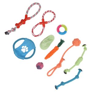 Dental Dog Rope Toys Cleaning Chew Toys Cotton Rope Dog Toy Durable Interactive Dog Tug Toy Puppy Chew Toys Small Teething Pets for Aggressive Chewers