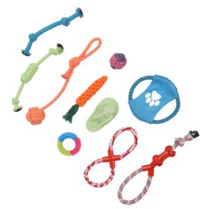 Dental Dog Rope Toys Cleaning Chew Toys Cotton Rope Dog Toy Durable Interactive Dog Tug Toy Puppy Chew Toys Small Teething Pets for Aggressive Chewers