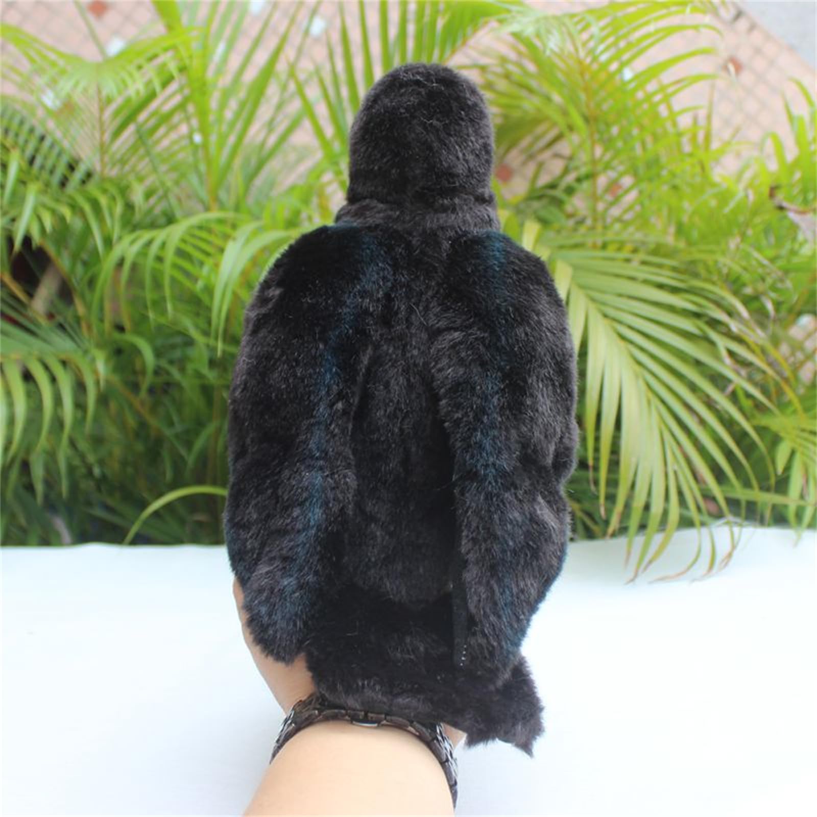 Whrigud Realistic Crow Plush, Cute Black Raven Stuffed Animal Plush Pillow Toys, Soft Little Bird Raven Stuffed Toys Doll for Birthday Kids Gifts Home Decor 9.44''