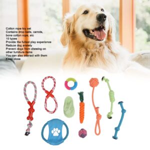 Dental Dog Rope Toys Cleaning Chew Toys Cotton Rope Dog Toy Durable Interactive Dog Tug Toy Puppy Chew Toys Small Teething Pets for Aggressive Chewers