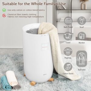 Keenray Towel Warmer for Bathroom, Luxury Towel Warmer Bucket with Timer, LED Display for Time and Temperature, Delay Time Up to 24 Hours, Child Lock, Hot Towel Heater, Gifts for Mom,Dad,Him,Her