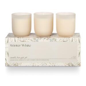 illume candle trio gift set, winter white