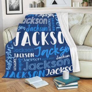 Dr.TOUGH Personalized Blanket for Kids Adults Name Blanket Personalized Throw Blanket Flannel Customized Blanket for Christmas Birthday Gifts