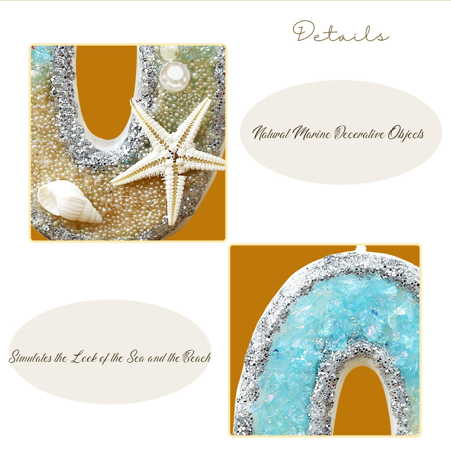 ElekFX 2nd Birthday Candle for Cake, Beach Starfish Sequins Number Cake Candles, 2.76 inch Number 2 Birthday Decorations, Cake Topper Decoration for Birthday Party (Number 2)