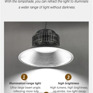 Miluqike LED High Bay Light,UFO High Bay Led Lights Warehouse Light Work Shop Light High Brightness for Factory Industrial Lighting for Gym Warehouse,200w