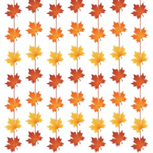 ceenna thanksgiving maple leaf garland artificial maple leaves plants farmhouse vine hanging garland for home garden kitchen office wedding wall doorway party backdrop fall thanksgiving garland decor