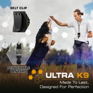 INVIROX Dog Shock Collar [Ultra K9] 124 Training Levels, 4 Powerful Modes with Night-Light and ¾ Mile Range 100% Safe Dog Training Collar for Large Dogs IP67 Waterproof