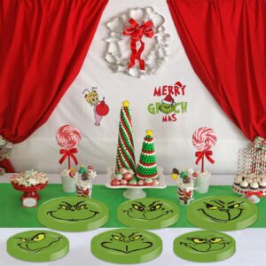 Yizeda 60pcs Christmas Party Plates Christmas Party Supplies Christmas Baby Shower Decor（30pcs 7inch,30pcs 9inch）