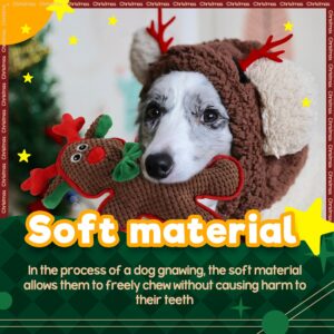 AFP MerryTough Buddy Reindeer - Christmas Dog Toy with Squeaker, Interactive Durable Plush Chew Toy for Small, Middle, Large Dogs, Ideal for Fetch, Teeth Cleaning, and Boredom Reduction