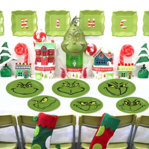 Yizeda 60pcs Christmas Party Plates Christmas Party Supplies Christmas Baby Shower Decor（30pcs 7inch,30pcs 9inch）