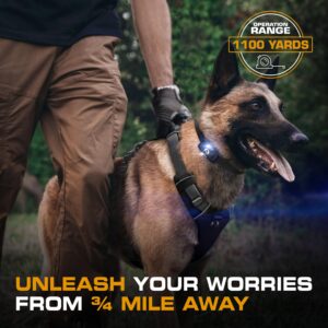 INVIROX Dog Shock Collar [Ultra K9] 124 Training Levels, 4 Powerful Modes with Night-Light and ¾ Mile Range 100% Safe Dog Training Collar for Large Dogs IP67 Waterproof