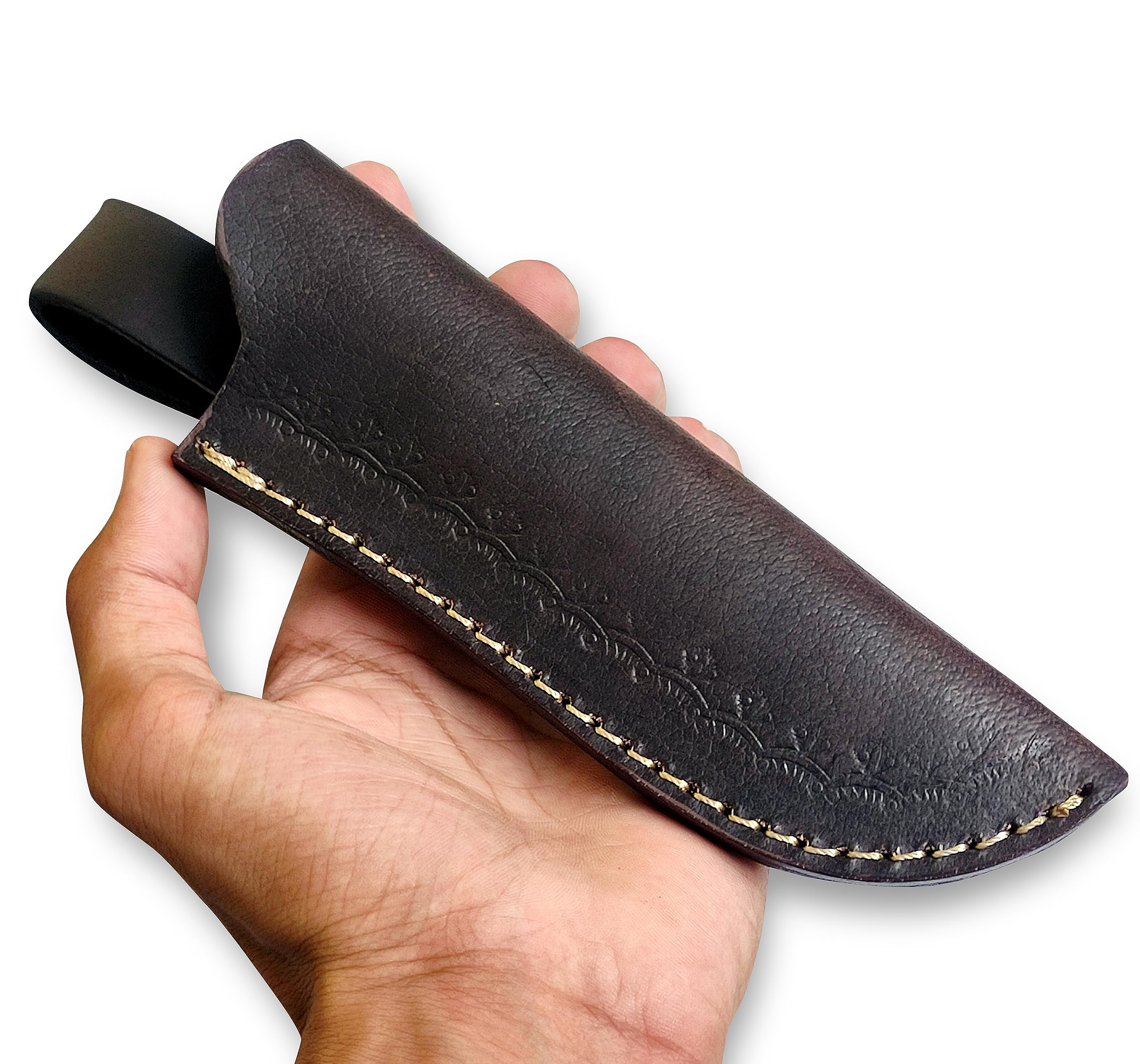 JNR Traders Leather Knife Sheath Handmade Heavy Duty 8 inch Knife Leather Sheath for 4 Inch Blade Fixed Blade Hunting Skinning Knife sh501