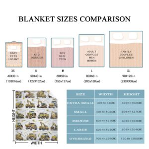 Acomfykets Truck Blanket Gift for Girls Boys, Throw Blanket Gift for Kids Super Cozy Lightweight Flannel Throws Blankets for Bed Sofa Couch 40x50Inch