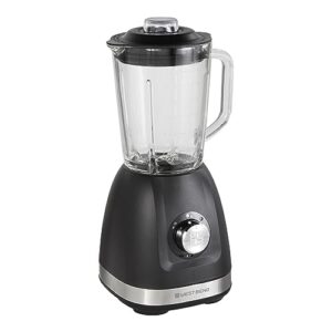 West Bend Blender with 48-Ounce Blending Jar and 20-Ounce Travel Cup, Compact Design with Dial Control, 700-Watts, Black