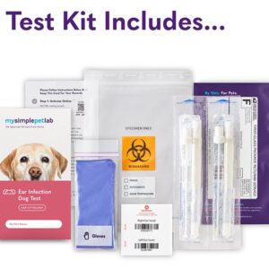 MySimplePetLab Dogs Ear Infection Test Kit | Fast and Accurate Detection of Yeast and Other Ear Irritations| Reliable Mail-in Dog Ear Care Test for Smelly, Itchy, or Sore Ears