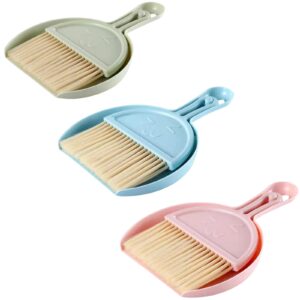 ycsxhandpick 3pcs small brush with dustpan combo sets broom and dustpan set table ceaner gap cleaning brushes and dust pans hand broom