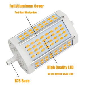 R7S LED Bulb 118MM Dimmable 50W J118 Floodlight 120V Double Ended 500W Halogen Bulbs Replacement for Household Lighting Floodlight (4000K-Daylight White)