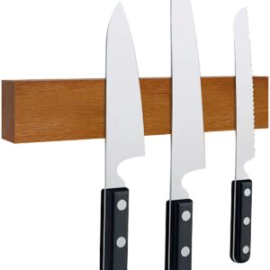 Magnetic Knife Holder 1 Pcs 16In Premium Acacia Wood Magnetic Knife Strip Heavy Duty Magnet Strip for Knives