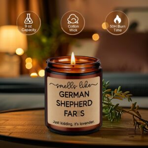 LEADO Candle - German Shepherd Gifts for Women, Men, Friends - German Shepherd Gifts for Dog Lovers - Funny Christmas, Birthday Gifts for Dog Dad, Dog Mom Gifts, Shepherd Owner Gifts