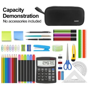 Large Capacity Pencil Case, Expandable Zipper Pencil Pouches, 3 Compartments Canvas Pencil Box, Cute Pencil Pouch, Ortable Stationery Pen Bag for Work And Study