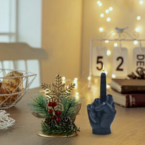 Middle Finger Scented Candle Jasmine Aromatherapy Candles Christmas Finger Decor Hand Gesture Statue Fragrance Middle Finger Candle Long Lasting Scented Candle Gift for Black Bedroom Home Room Decor