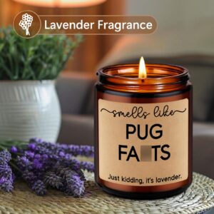 LEADO Scented Candles - Pug Gifts for Women, Men - Pug Mom Gifts, Pug Gifts for Pug Lovers, Pug Owner Gifts - Funny Pug Gifts, Christmas, Birthday Gifts for Dog Lovers, Dog Mom, Dog Dad Gifts