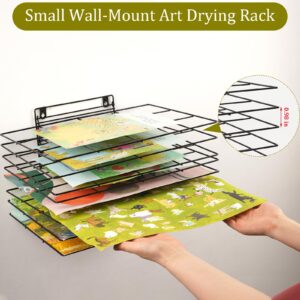 Lzttyee Art Drying Rack for Classroom Paint Drying Rack Small Art Drying Rack Wall Art Storage Rack with 8 Removable Shelves for Classrooms and Art Studios (8 Shelves)