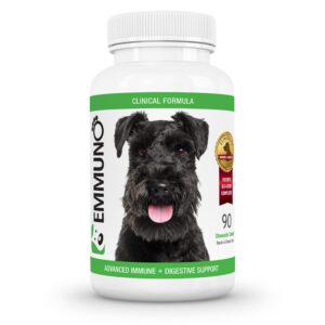 boneo emmuno canine - patented digestive, immune, skin & coat health supplement for dogs - all natural lactoferrin, probiotics, prebiotics, enzymes, omega 3 fish oil and more - 90 chewable tablets