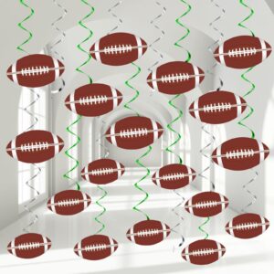 48pcs football party decorations hanging swirls, football theme party supplies birthday football sports cutouts foil streamers wall ceiling hanging spirals decor for boys kids men