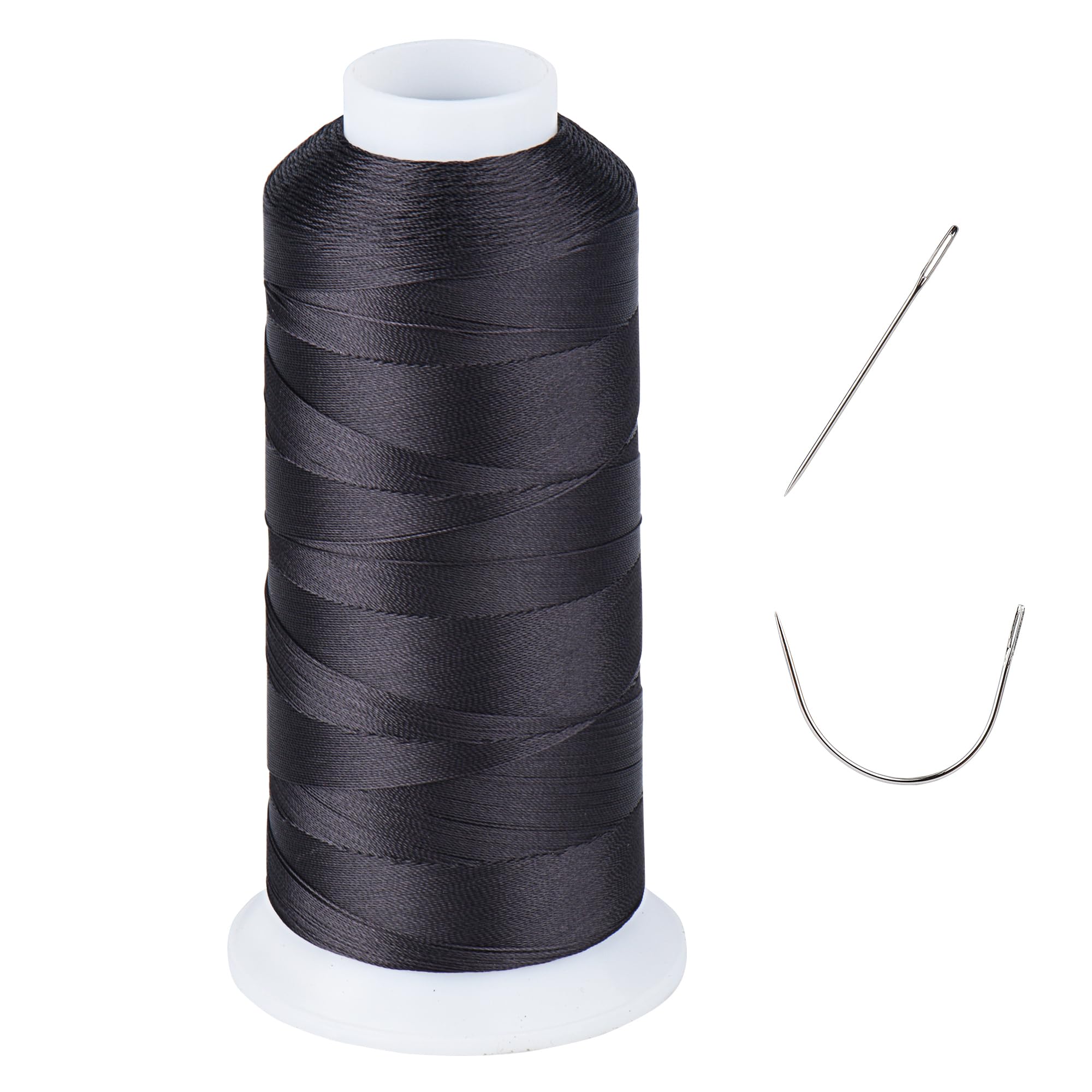 UV Resistant - Heavy Duty Outdoor Thread for Hand or Machine Sewing - Simthread 100% Polyester Bonded Thread Tex 69 (12wt) - 1500 Yards NP-Black