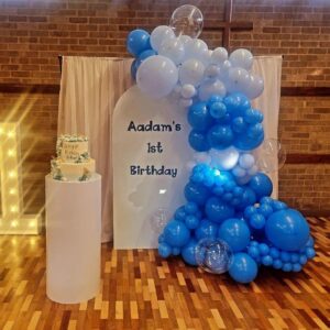 Blue Balloons Arch Kit, ADOINBY 139Pcs Macaron Blue Royal Blue Balloon Garland kit, 18 12 10 5 Inch Different Size Balloons for Baby Shower Graduation Boys Birthday Ocean Themed Party Decorations