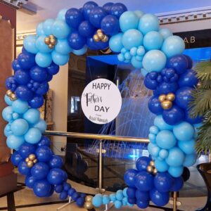 Blue Balloons Arch Kit, ADOINBY 139Pcs Macaron Blue Royal Blue Balloon Garland kit, 18 12 10 5 Inch Different Size Balloons for Baby Shower Graduation Boys Birthday Ocean Themed Party Decorations