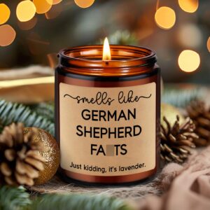 LEADO Candle - German Shepherd Gifts for Women, Men, Friends - German Shepherd Gifts for Dog Lovers - Funny Christmas, Birthday Gifts for Dog Dad, Dog Mom Gifts, Shepherd Owner Gifts