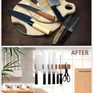 Magnetic Knife Holder 1 Pcs 16In Premium Acacia Wood Magnetic Knife Strip Heavy Duty Magnet Strip for Knives