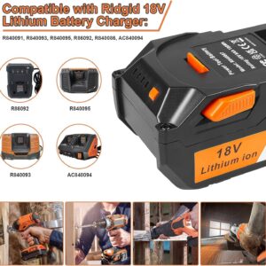 ARyee 18V 6000mAh Battery Replacement Compatible with RIDGID 18V Drill R840087 R840083 R840086 R840085 R840084 Cordless Tools Lithium Ion Battery, 2 Pack