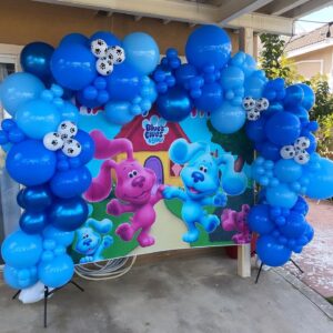 Blue Balloons Arch Kit, ADOINBY 139Pcs Macaron Blue Royal Blue Balloon Garland kit, 18 12 10 5 Inch Different Size Balloons for Baby Shower Graduation Boys Birthday Ocean Themed Party Decorations