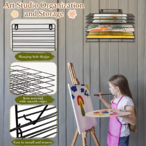 Lzttyee Art Drying Rack for Classroom Paint Drying Rack Small Art Drying Rack Wall Art Storage Rack with 8 Removable Shelves for Classrooms and Art Studios (8 Shelves)