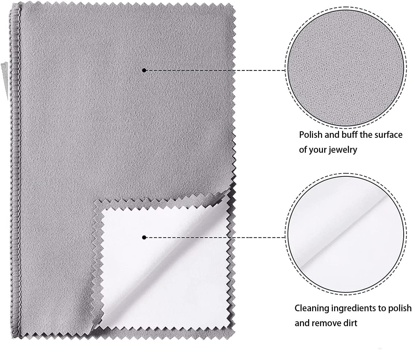 JARGOD Pro Size Silver Polishing Cloth Jewelry Cleaning Cloth 11" X 14" inches for Cleaning Gold, Silver and Platinum Jewelry Coins Watch, Keeps Jewelry Clean and Shining. (Pack of 1)