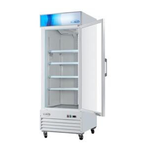 KoolMore MDF-1GD-23C-WH 31 in. Commercial One Glass Door Display Upright Freezer Merchandiser in White 23 Cu. Ft