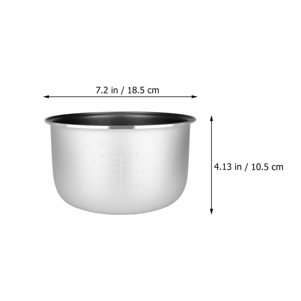 Cabilock Rice Cooker Inner Pot Inner Cooking Pot Aluminum Electric Rice Cooker Liner Non-stick, Non-stick Cooking Pot Rice Cooker Liner Accessories (2L) Universal Inner Pot