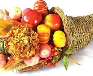 cornucopia basket for thanksgiving decor. (19'' cornucopia)