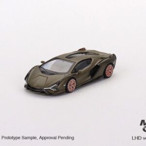 True Scale Miniatures Model Car Compatible with Lamborghini Sián FKP 37 Presentation Matte Green Limited Edition 1/64 Diecast Model Car MGT00529