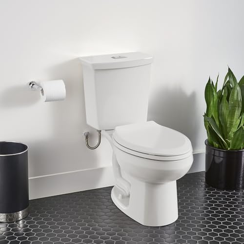 American Standard 606CA002.020 H2Option Two-Piece Toilet with Toilet Seat and Wax Ring, Elongated Front, Standard Height, Dual Flush, White, 0.92 - 1.28 gpf