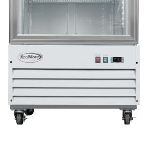 KoolMore MDF-1GD-23C-WH 31 in. Commercial One Glass Door Display Upright Freezer Merchandiser in White 23 Cu. Ft