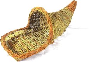 cornucopia basket for thanksgiving decor. (19'' cornucopia)