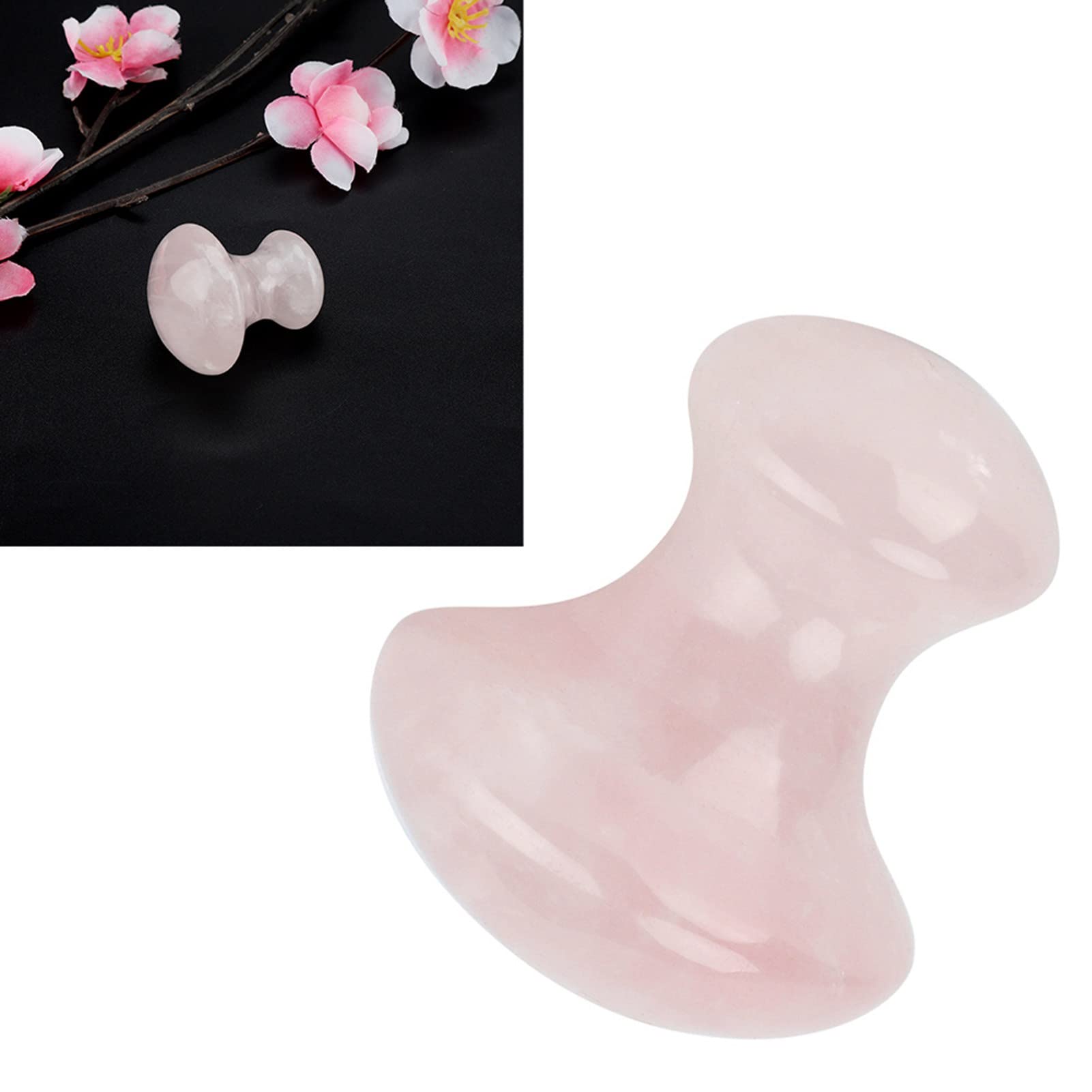 Rose Quartz Crystal Mushroom Shaped Face Massage Stone for Beautiful Skin and Eyes, and Good Looking