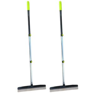 a-to-z supply room groom carpet rake and groomer with telescoping 54" adjustable handle, portable design, carpet brush ideal for pet hair, refreshing high pile carpets and artificial turf, (pack of 2)