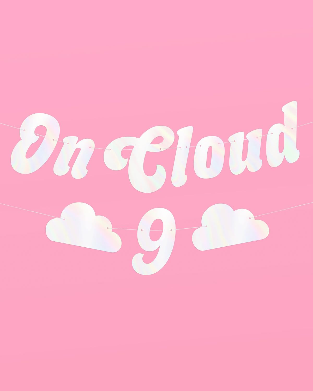 xo, Fetti On Cloud Nine Banner - White, 5 Ft. | Bachelorette Party Decorations, Bride To Be Party Supplies, Cute Baby Shower Decor, Bridal Shower, Engagement Photobooth Backdrop