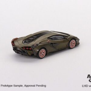 True Scale Miniatures Model Car Compatible with Lamborghini Sián FKP 37 Presentation Matte Green Limited Edition 1/64 Diecast Model Car MGT00529